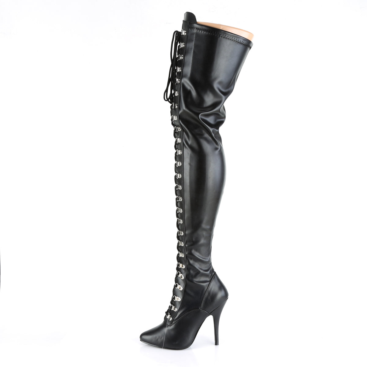 5" D-Ring Stretch Thigh BT, Side Zip (Pleaser SED3024/B)
