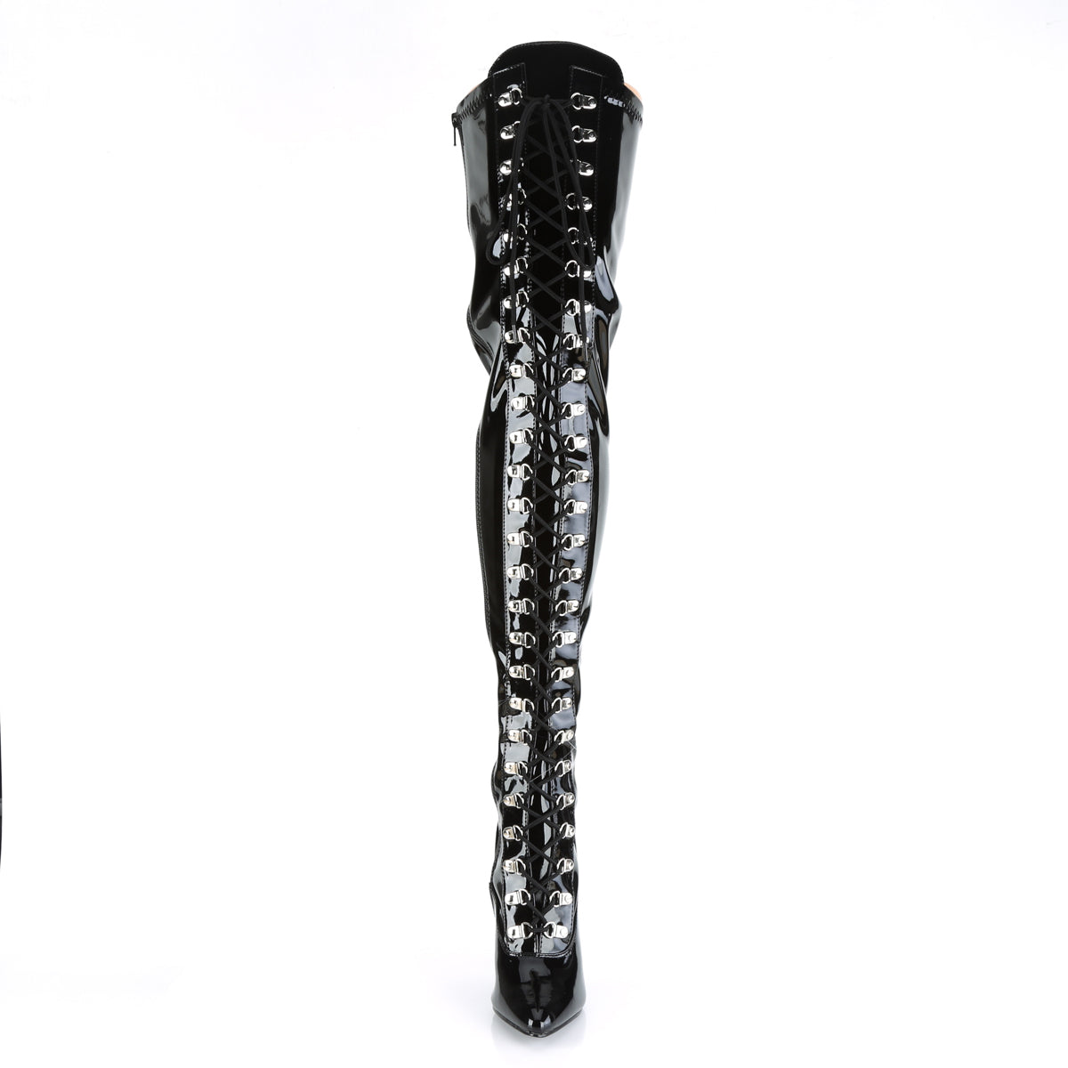 5" D-Ring Stretch Thigh BT, Side Zip (Pleaser SED3024/B)