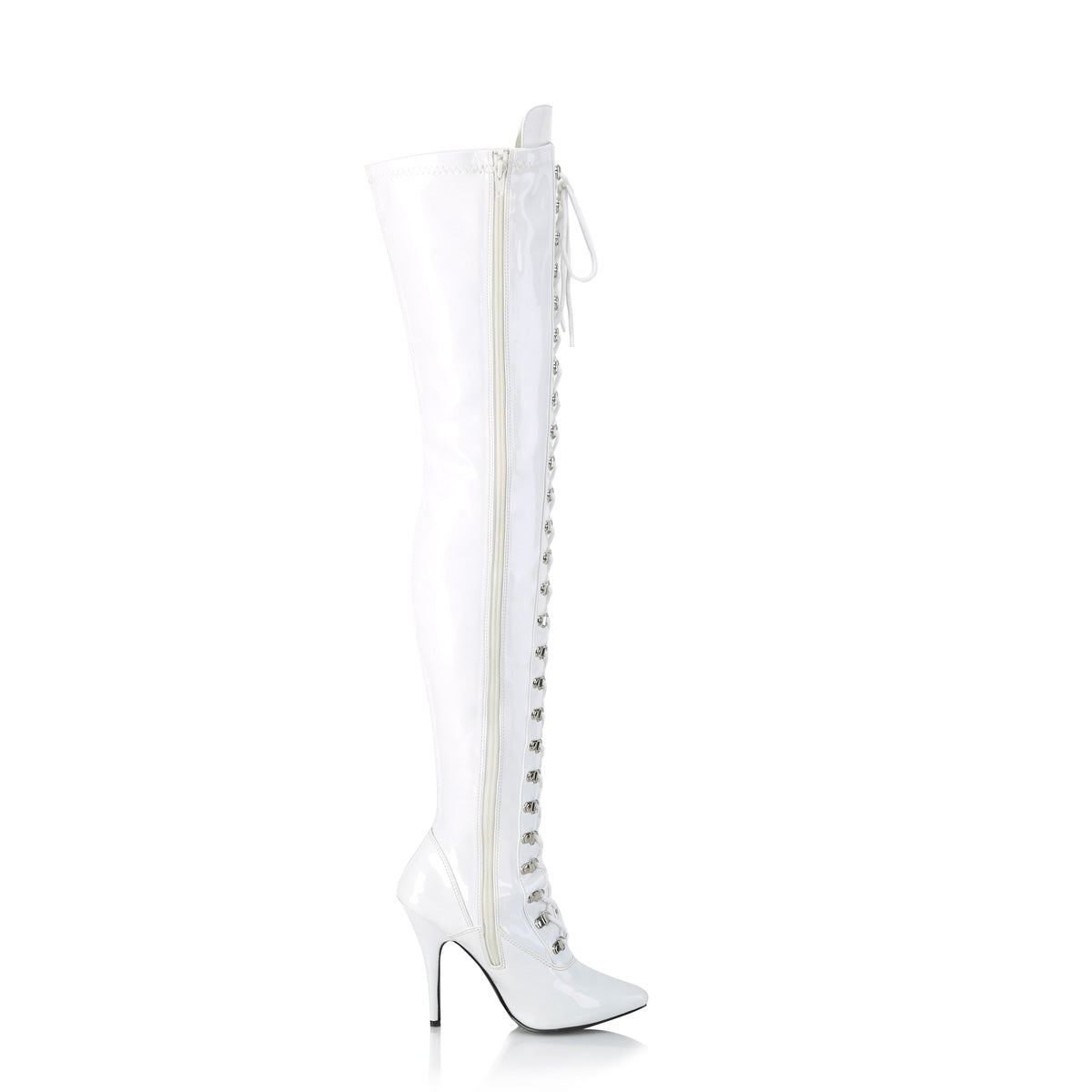 5" D-Ring Stretch Thigh BT, Side Zip (Pleaser SED3024/B)