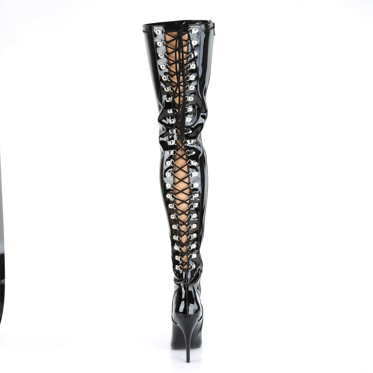 5" Open Back D-Ring Stretch Thigh BT (Pleaser SED3063/B)
