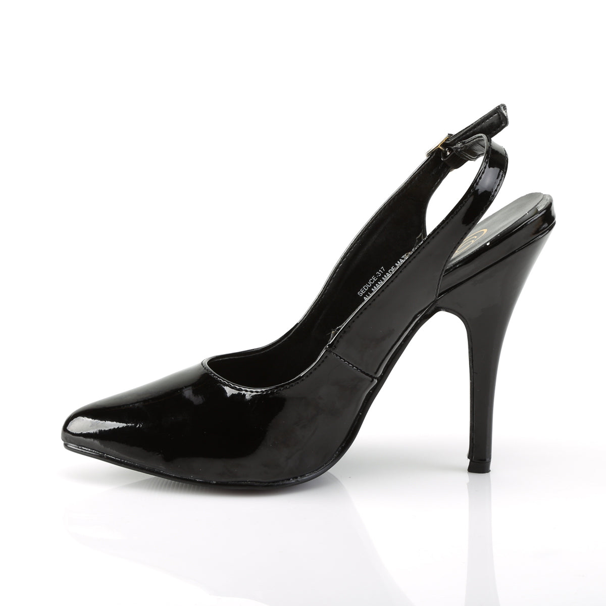 *5" Closed Toe Sling Back Pump (Pleaser SED317/B)