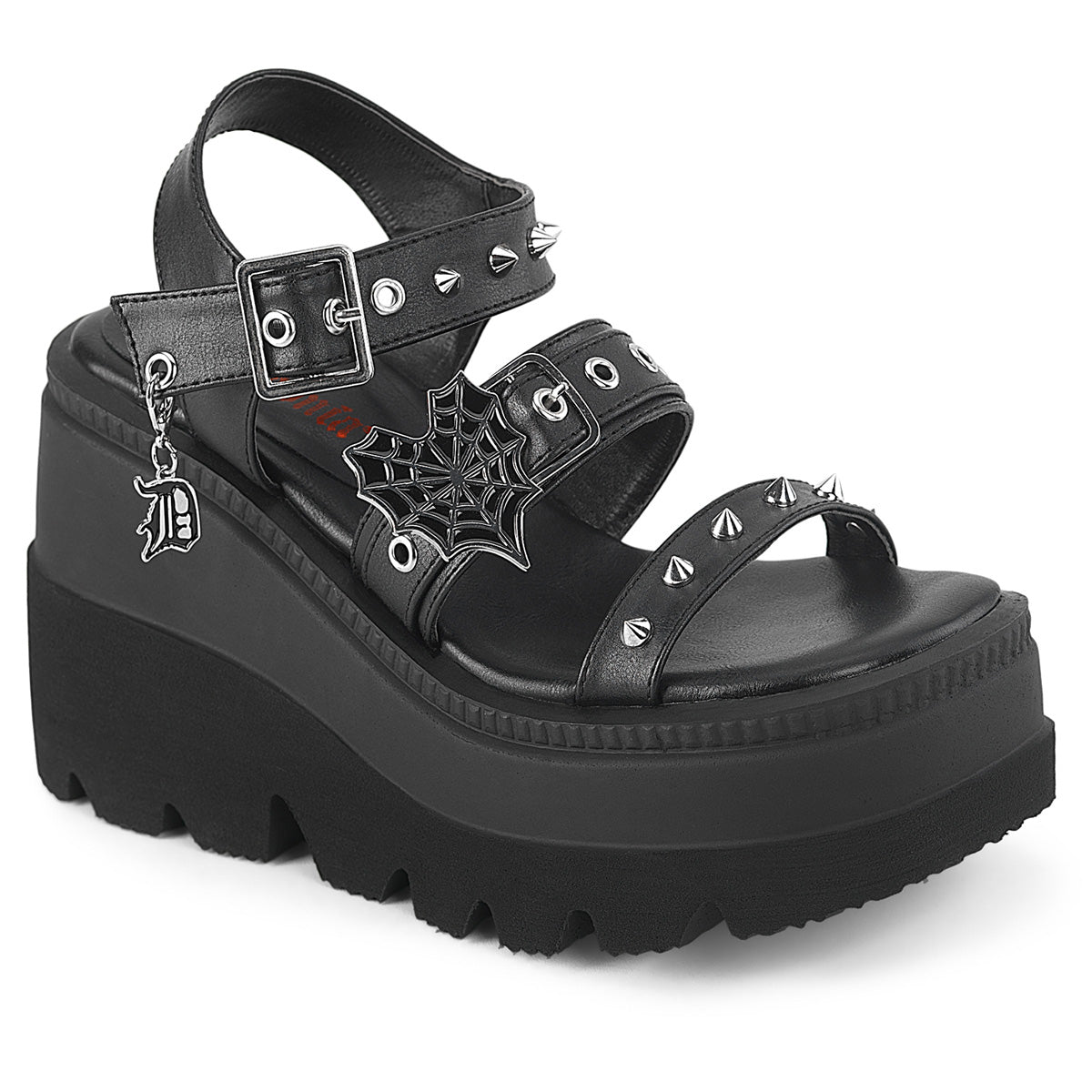 4 1/2" Wedge PF Ankle Strap Sandal (Demonia SHA13/BVL)