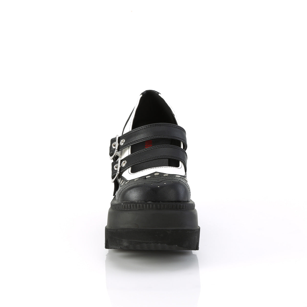 **4 1/2" Wedge PF Double Strap Maryjane (Demonia SHA27/BP-W)