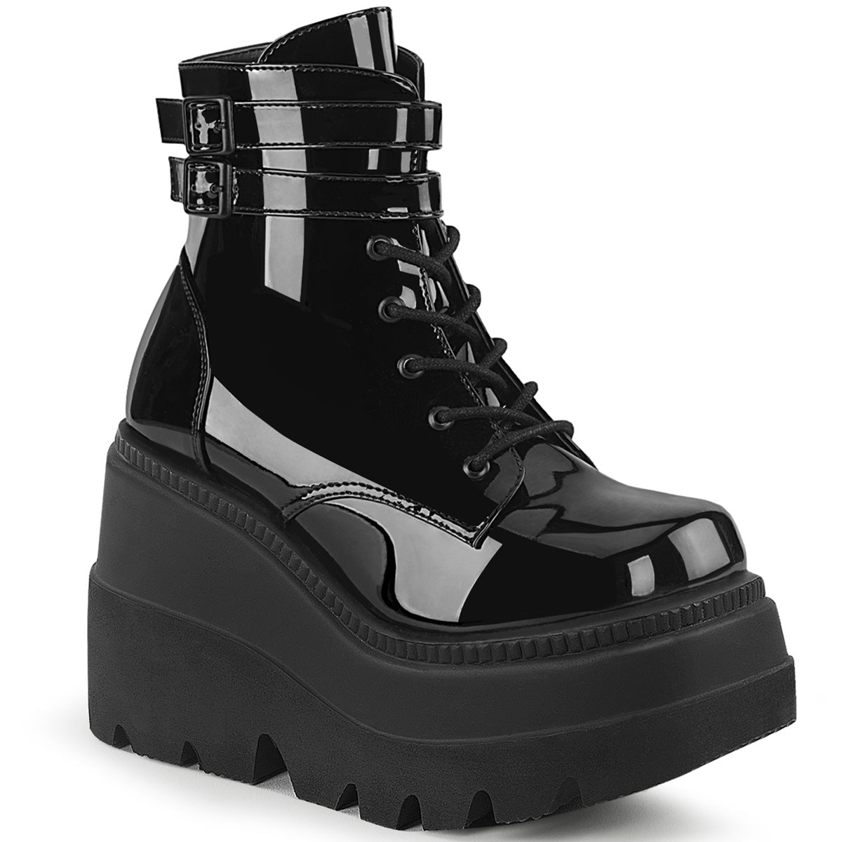 4 1/2" Wedge PF Ankle Boot, Side Zip (Demonia SHA52/B)