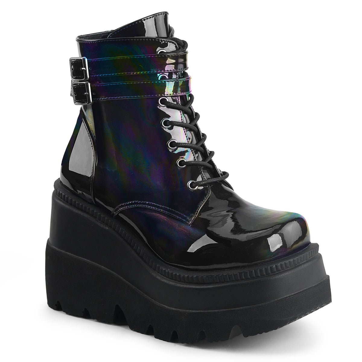 4 1/2" Wedge PF Ankle Boot, Side Zip (Demonia SHA52/B)