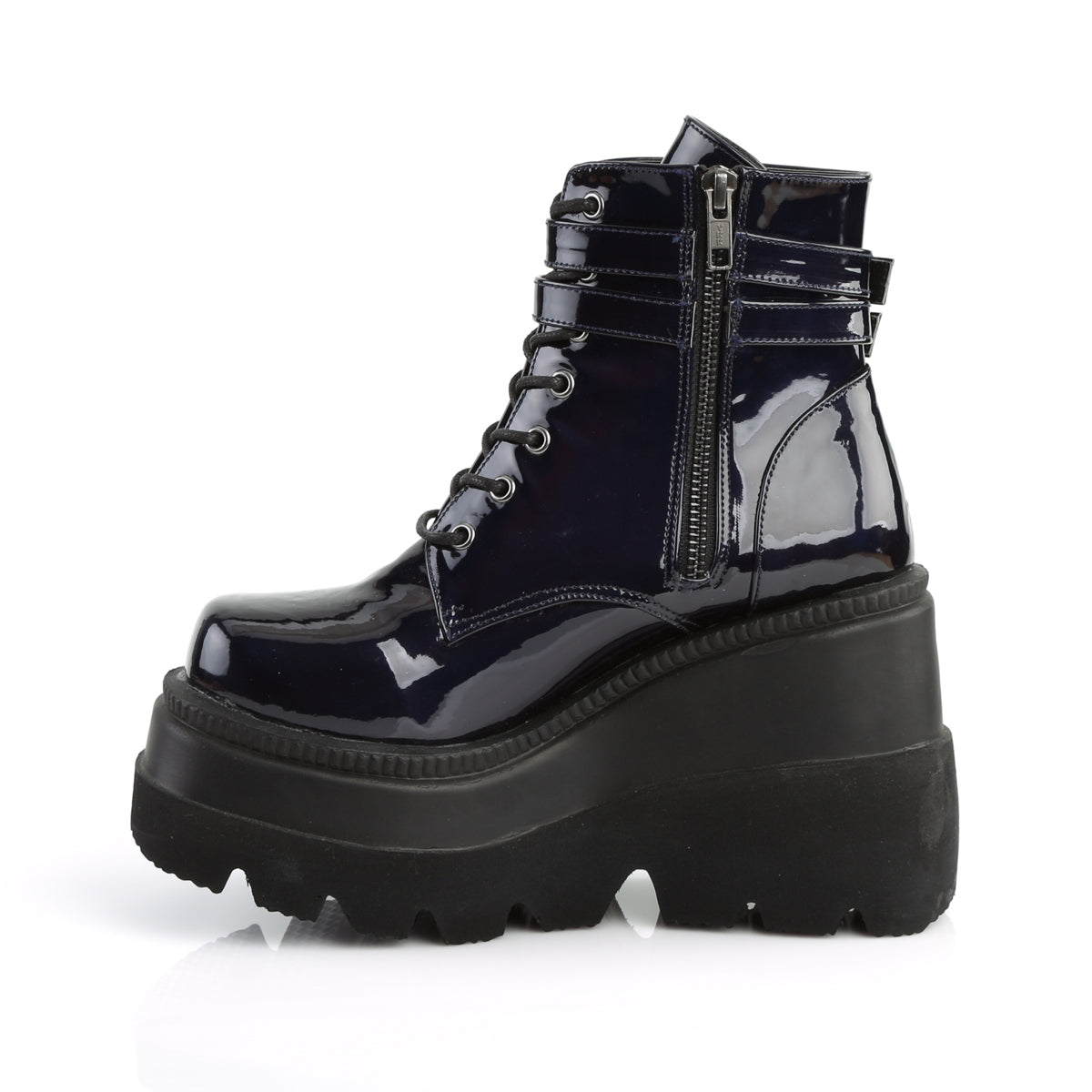 4 1/2" Wedge PF Ankle Boot, Side Zip (Demonia SHA52/B)