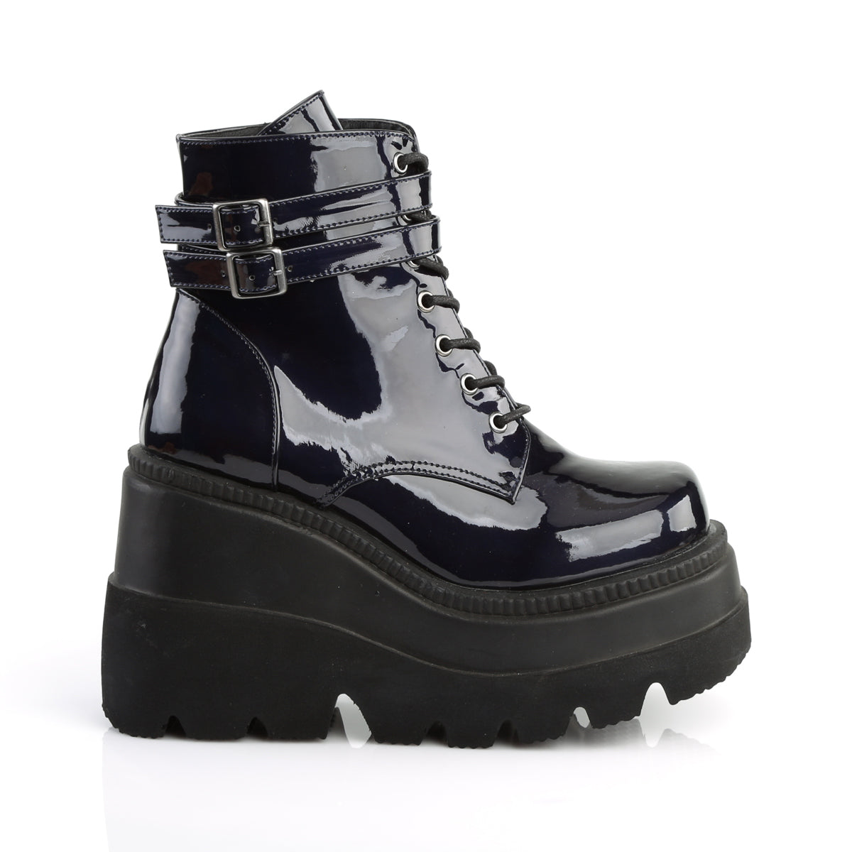 4 1/2" Wedge PF Ankle Boot, Side Zip (Demonia SHA52/B)