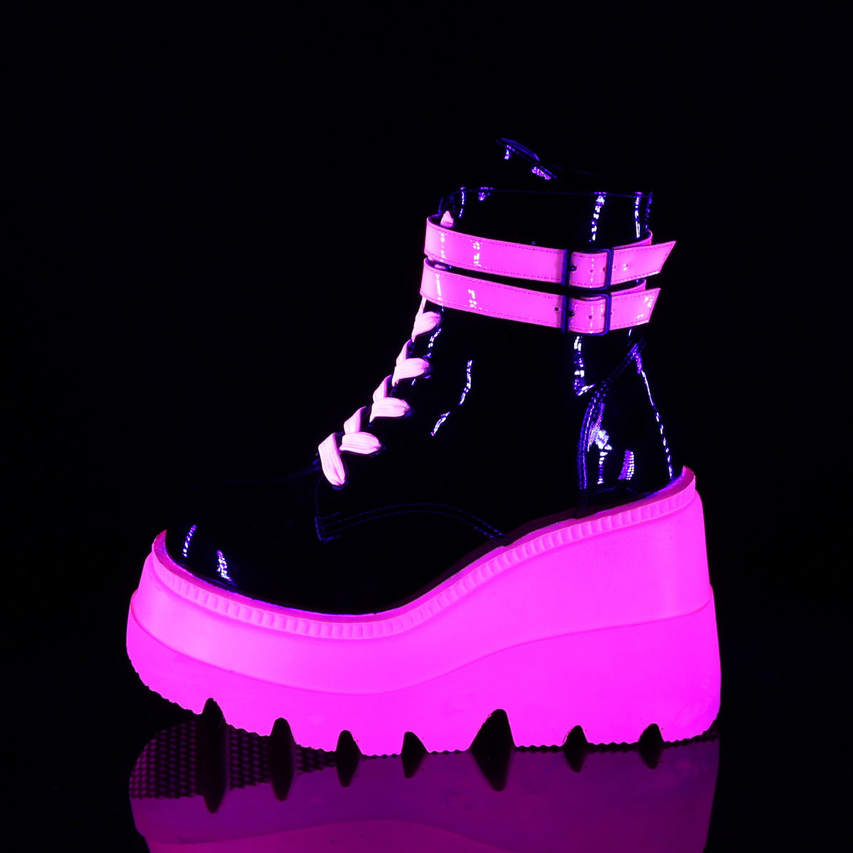 4 1/2" Wedge PF Ankle Boot, Side Zip (Demonia SHA52/B)