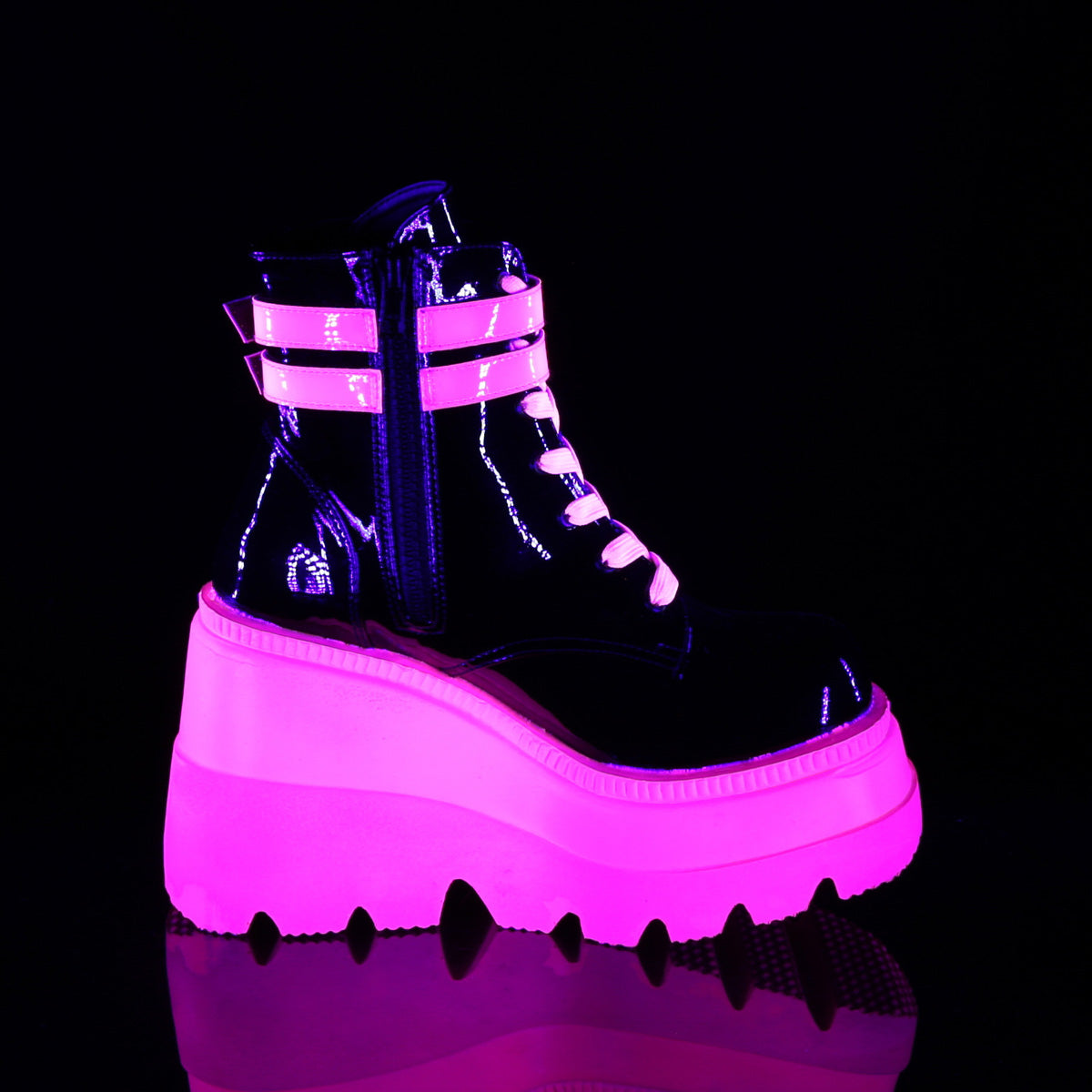 4 1/2" Wedge PF Ankle Boot, Side Zip (Demonia SHA52/B)