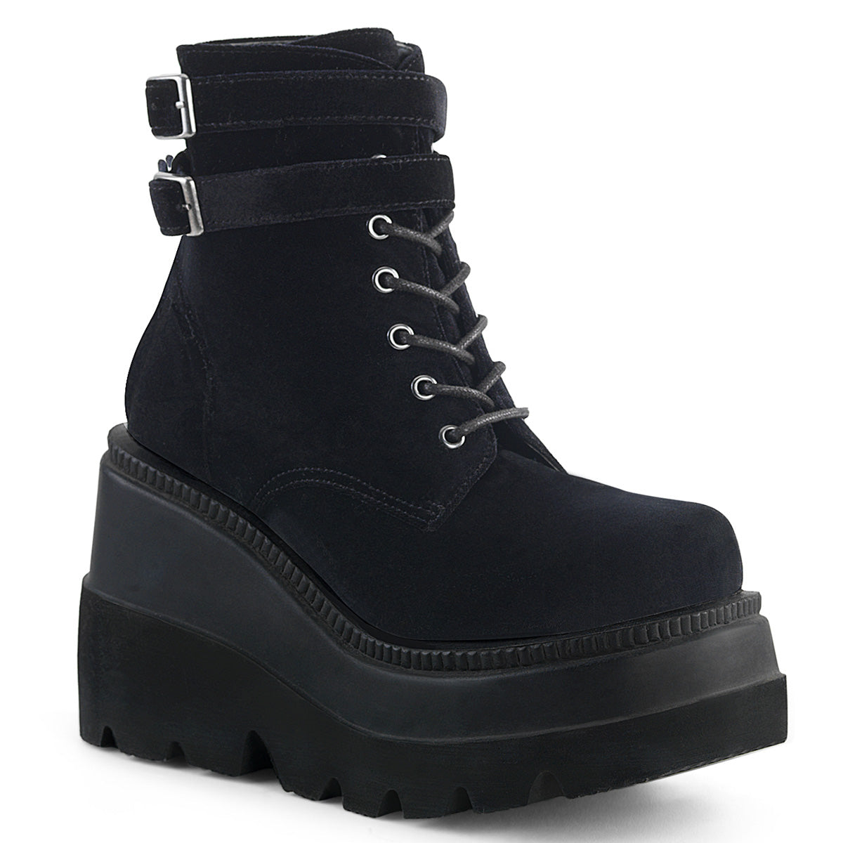 4 1/2" Wedge PF Ankle Boot, Side Zip (Demonia SHA52/B)