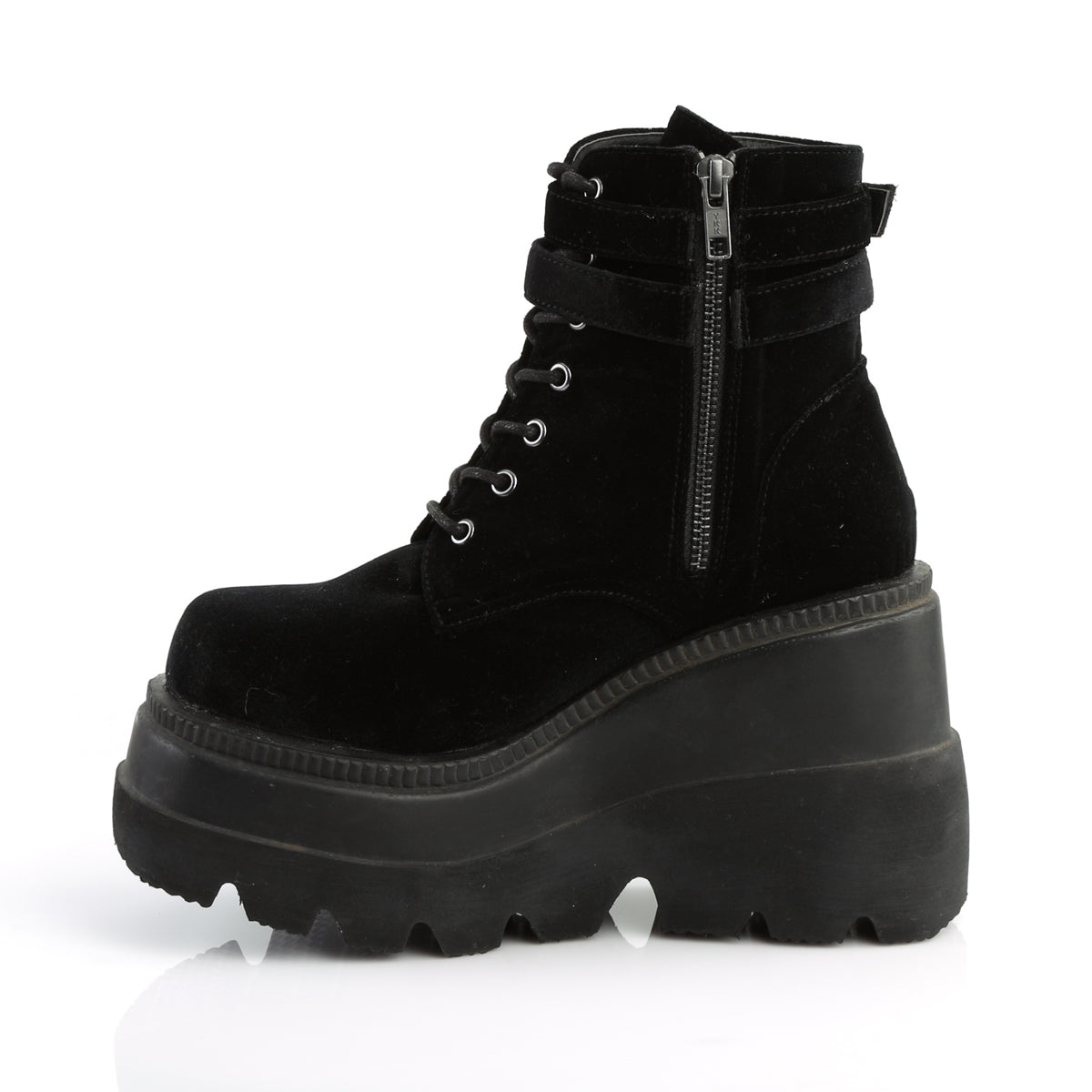 4 1/2" Wedge PF Ankle Boot, Side Zip (Demonia SHA52/B)