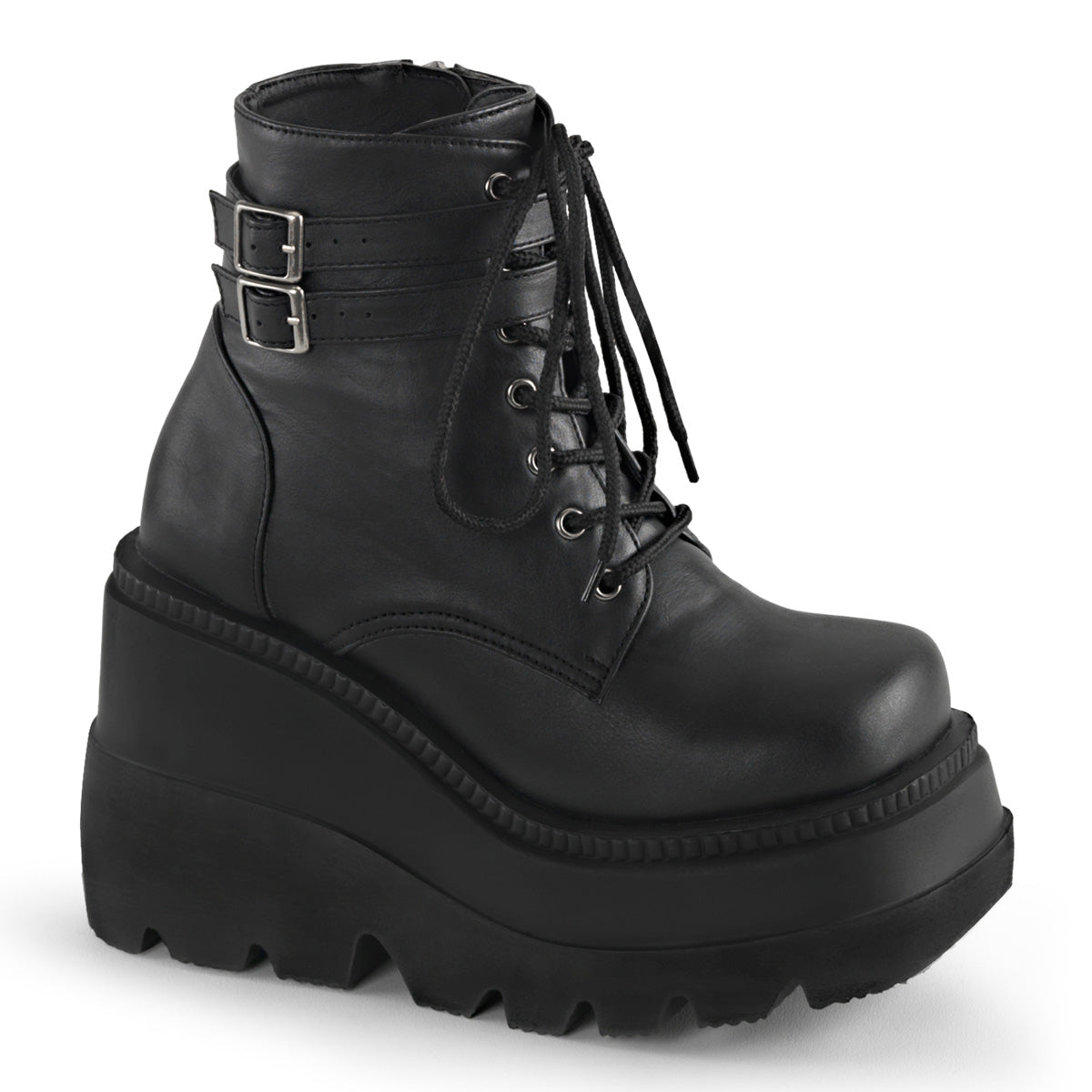 4 1/2" Wedge PF Ankle Boot, Side Zip (Demonia SHA52/B)