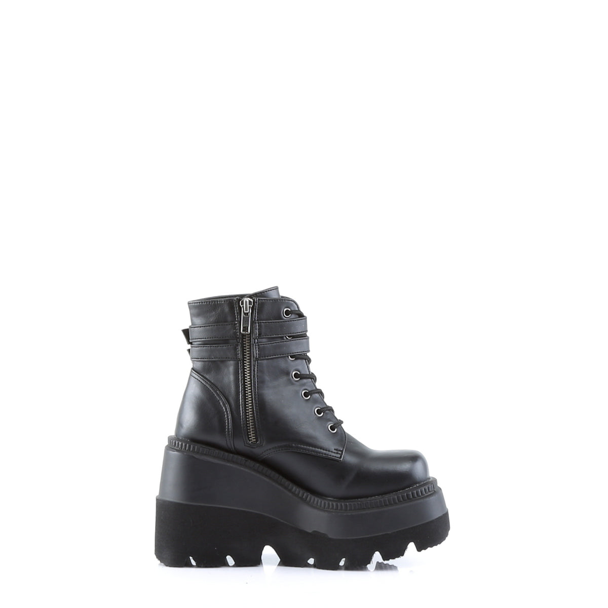 4 1/2" Wedge PF Ankle Boot, Side Zip (Demonia SHA52/B)