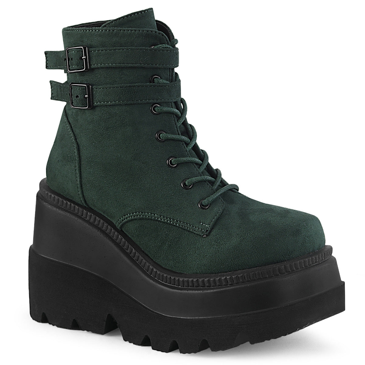 4 1/2" Wedge PF Ankle Boot, Side Zip (Demonia SHA52/B)