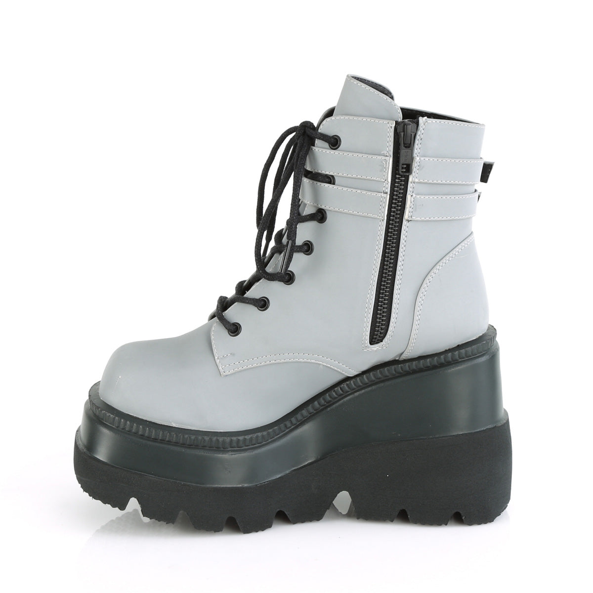 4 1/2" Wedge PF Ankle Boot, Side Zip (Demonia SHA52/B)