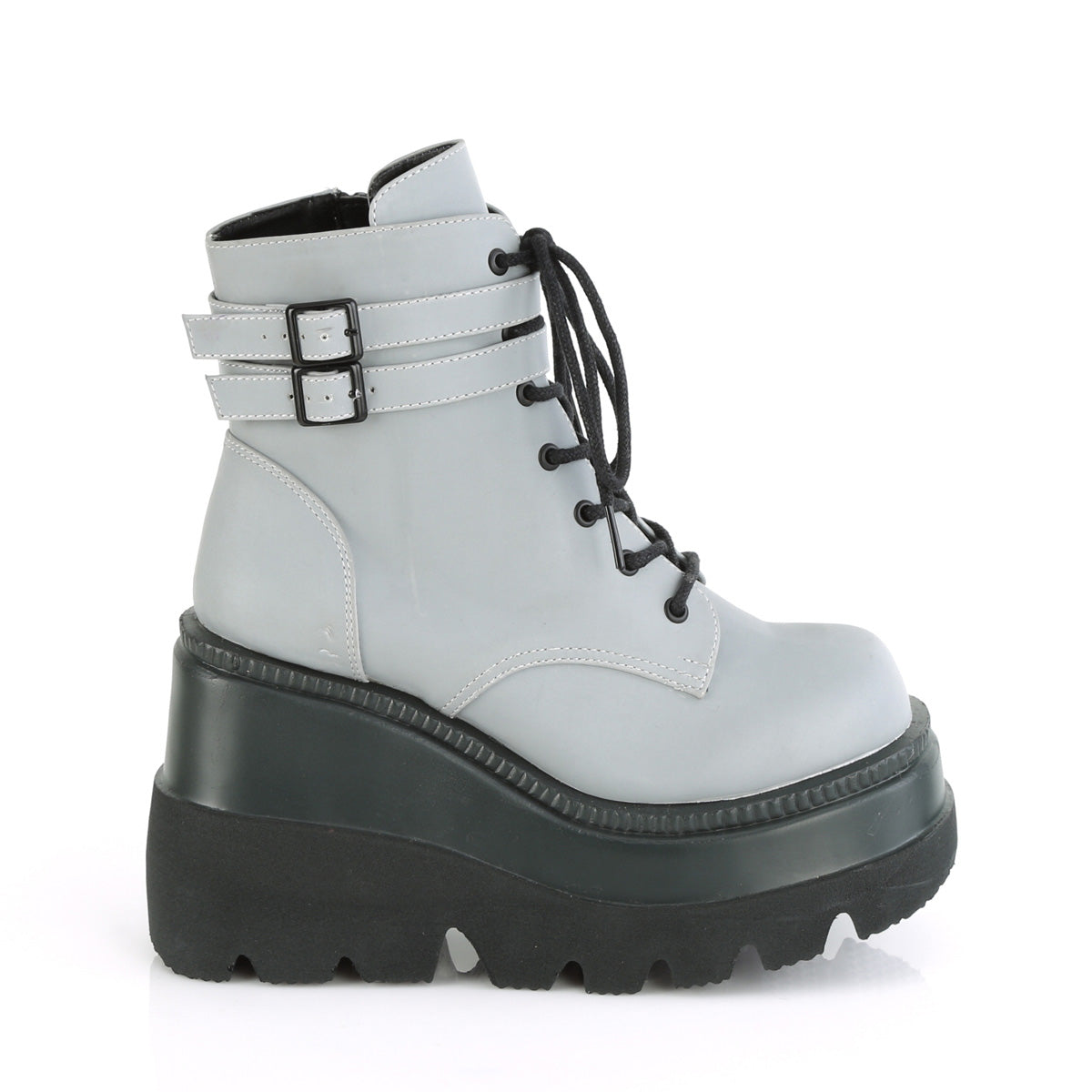 4 1/2" Wedge PF Ankle Boot, Side Zip (Demonia SHA52/B)