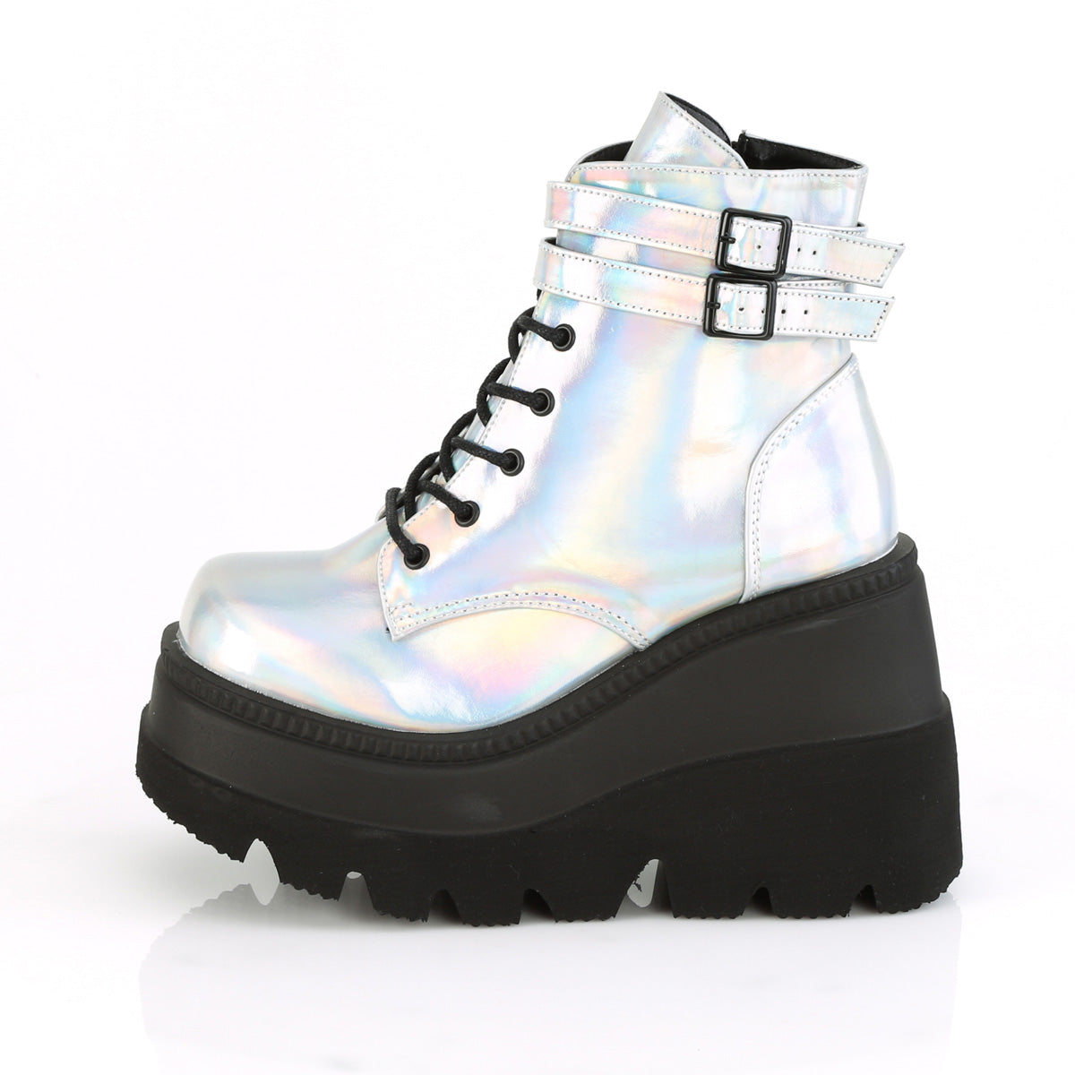 4 1/2" Wedge PF Ankle Boot, Side Zip (Demonia SHA52/B)