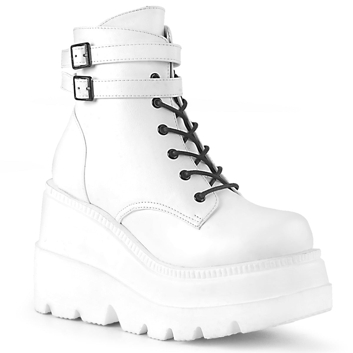 4 1/2" Wedge PF Ankle Boot, Side Zip (Demonia SHA52/B)