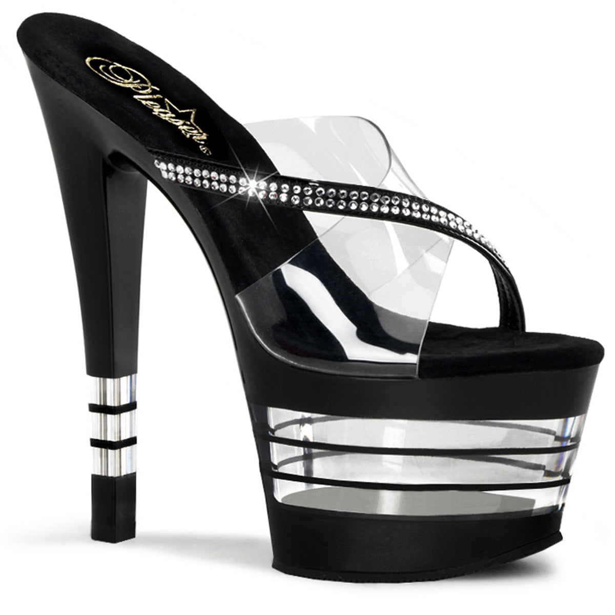 *7" Stiletto Heel Lined PF Slide W/RS (Pleaser SKY303LN/C/B)