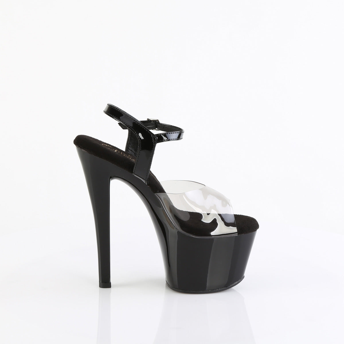 *7" Heel, 2 3/4" PF Ankle Strap Sandal (Pleaser SKY308-1/SK-B/B)