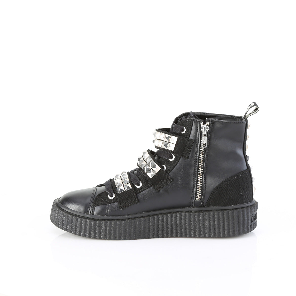 *1 1/2"PF Round Toe Lace-Up Front High Top Creeper Sneaker (Demonia SNK225/BCA-VL)