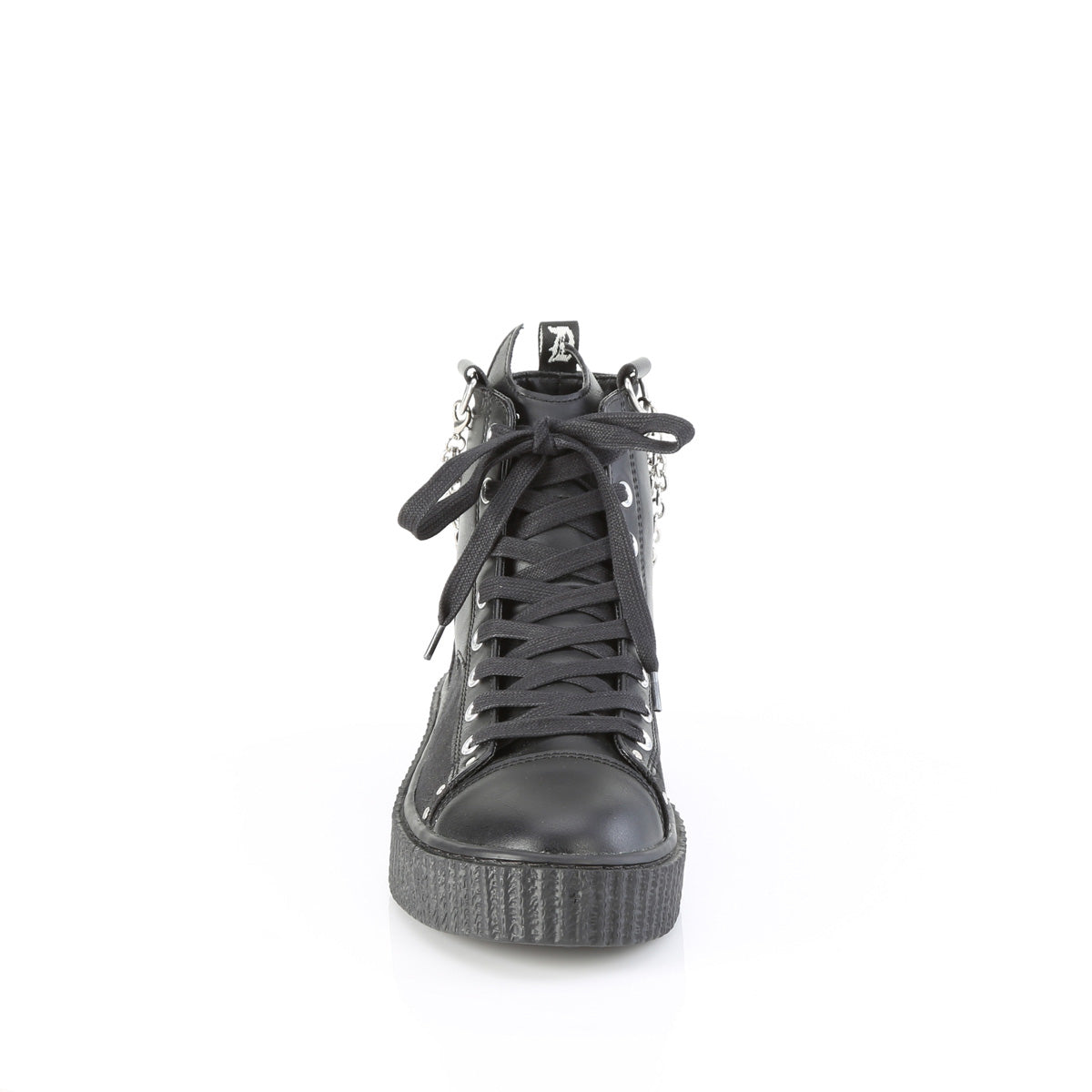 1 1/2"PF Round Toe Lace Up Front High Top Creeper Sneaker (Demonia SNK230/BCA-VL)