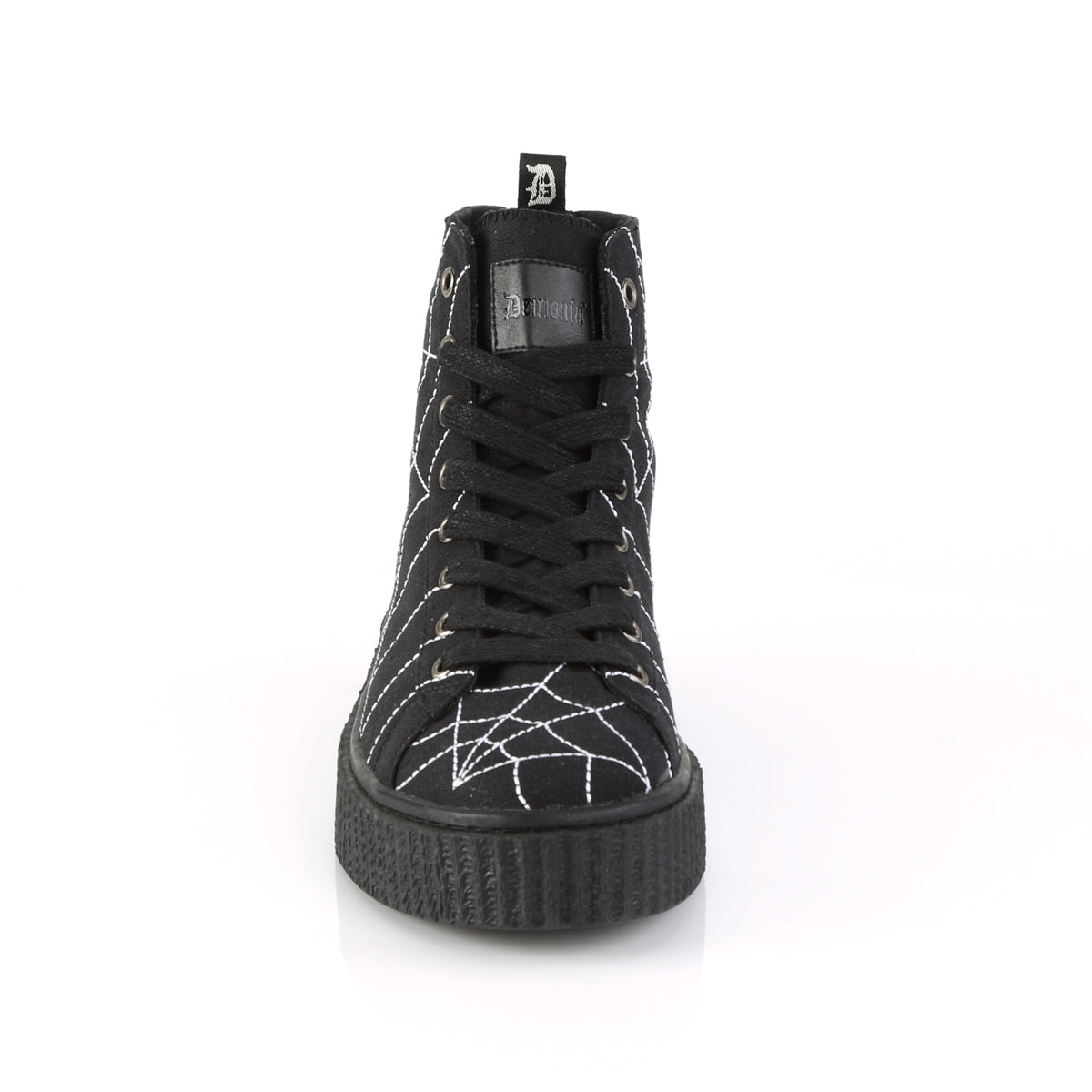 1 1/2"PF Round Toe Lace-Up Front High Top Creeper Sneaker (Demonia SNK250/BCA)