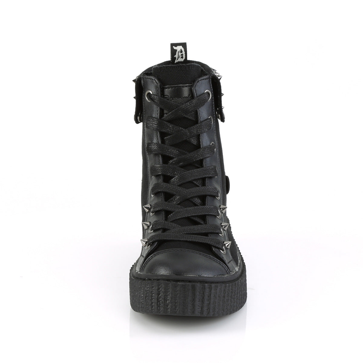 1 1/2" PF Round Toe Lace-Up Front High Top Creeper Sneaker (Demonia SNK266/BCA-VL)