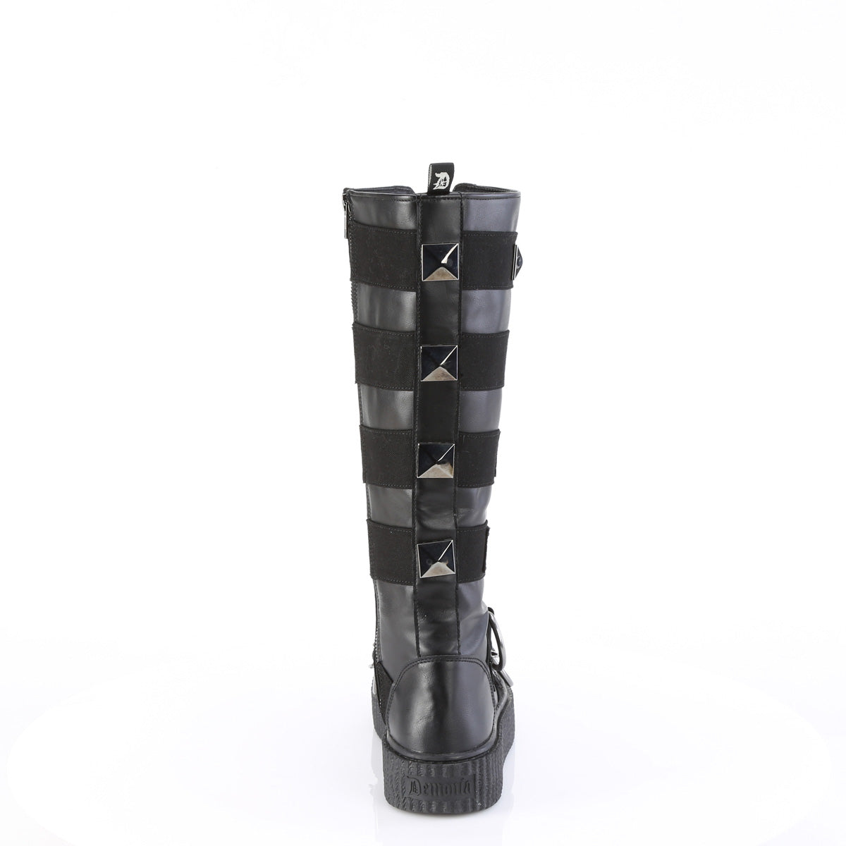 1 1/2"PF Round Toe Lace Up Front Knee High Creeper Sneaker (Demonia SNK405/BVL-CA)