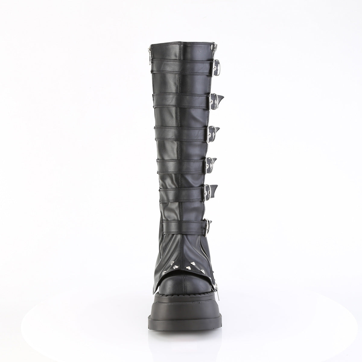 4 3/4" Wedge PF STR Knee High Boot, Inside Zip (Demonia STO223/BVL)