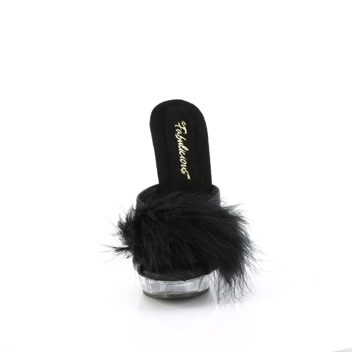 *6" Heel, 1" PF Marabou Slipper (Fabulicious SUL601F/BPPU)