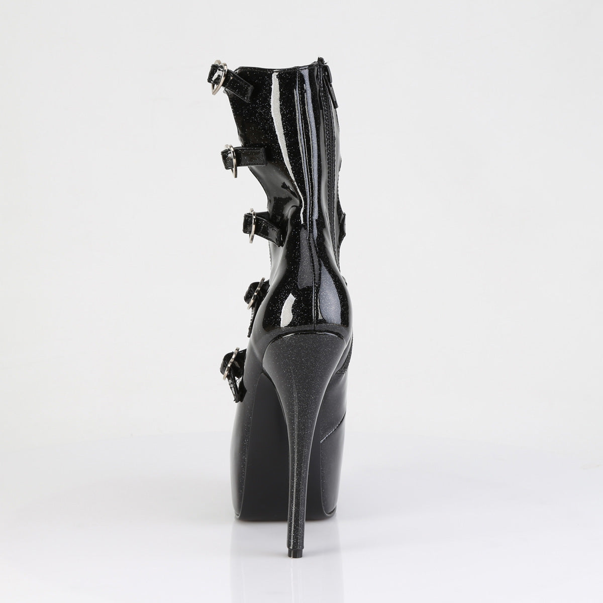 5 3/4" Heel, 5 Buckle Strapped Concealed Platform Bootie (Bordello TEE23/B)