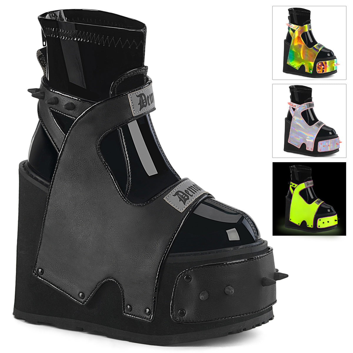 *5 1/2" Wedge PF Boot w/ Interchangeable Shield, Back Zip (Demonia TRA808/BPT-VL)