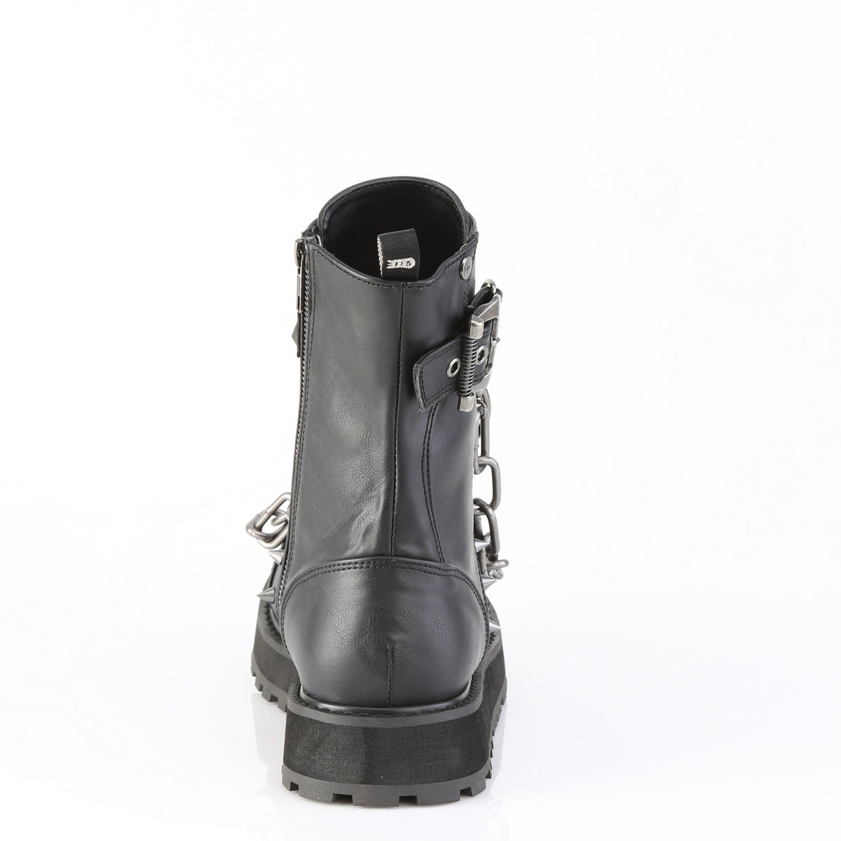 1 1/2" Platform Lace-Up Front Ankle Boot, Side Zip (Demonia VAL204/BVL)