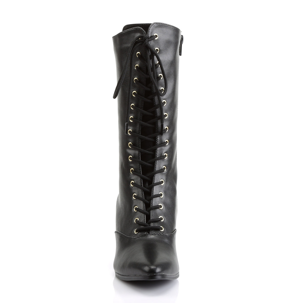 2 3/4" Heel Front Lace Up Mid Calf Boot w/Inner Side Zip (Funtasma VIC120/B/PU)