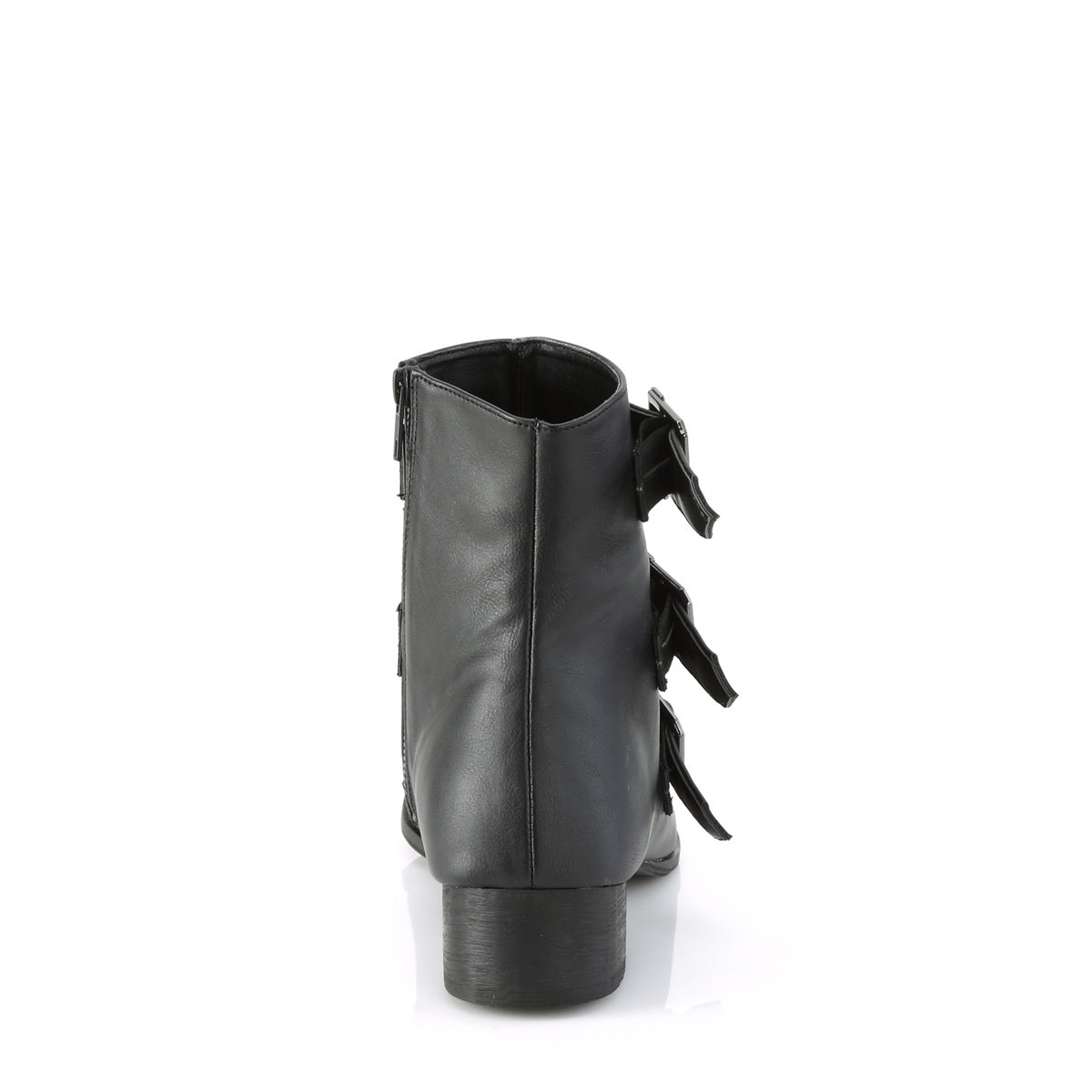 1 1/2" Block Heel Pointed Toe Ankle Boot, Side Zip (Demonia WAR50-C/BVL)