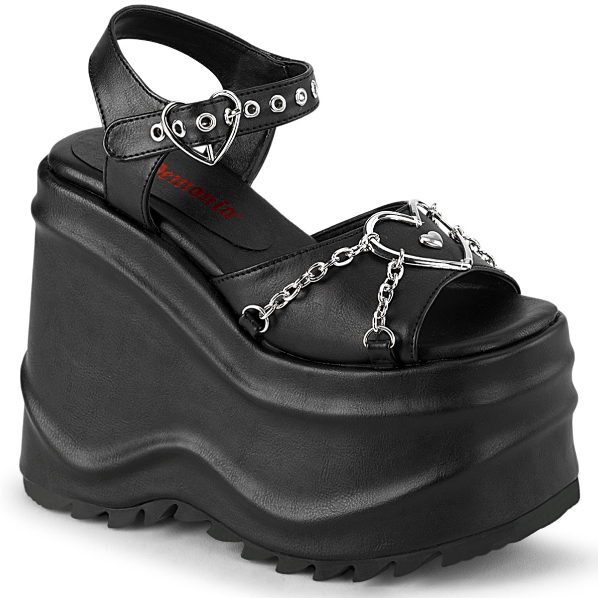 *6" Wedge PF Ankle Strap Sandal (Demonia WAVE09/BPHG)