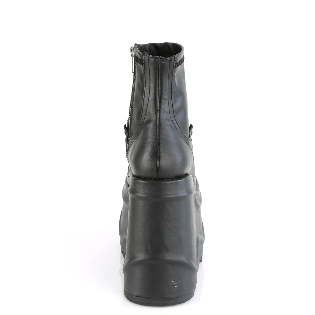 **6" Wedge PF Stretch Ankle Boot, Inside Zip (Demonia WAVE110/B)