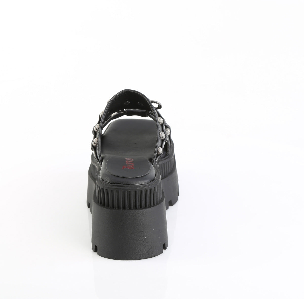 3 1/4" Chunky Heel, 2" Square-Toe PF Slide Sandal (Demonia WRA08/BVL)
