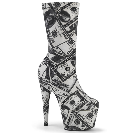 *7" Heel, 2 3/4" PF Pull-On Stretch Sock-Like Ankle Bootie (Pleaser ADO1002DP/W-BFA/M)