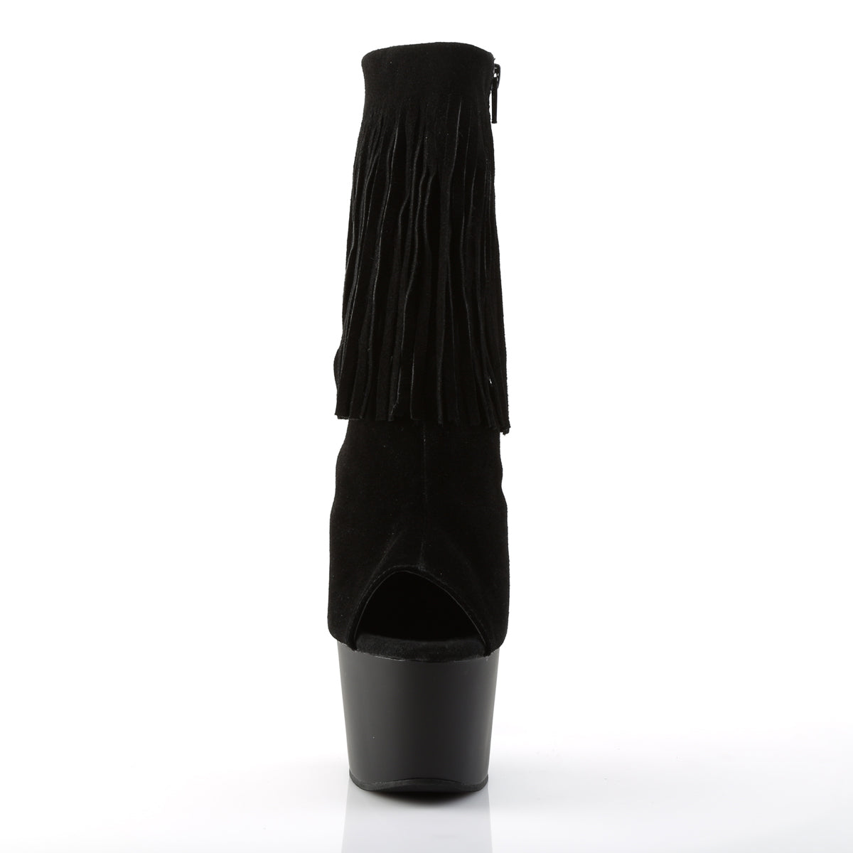 *7" Heel, 2 3/4" PF Open Toe/Heel Ankle Boot, Side Zip (Pleaser ADO1019/BPU/M)