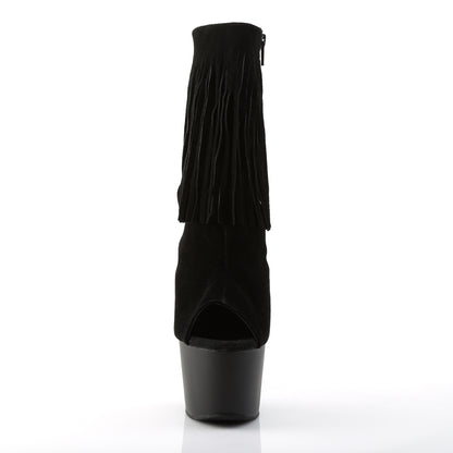 *7" Heel, 2 3/4" PF Open Toe/Heel Ankle Boot, Side Zip (Pleaser ADO1019/BPU/M)