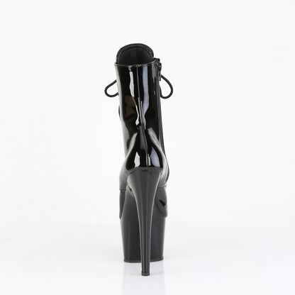 7" Heel, 2 3/4" PF External Steel Cap Ankle Boot, Side Zip (Pleaser ADO1020ESC/B/M)