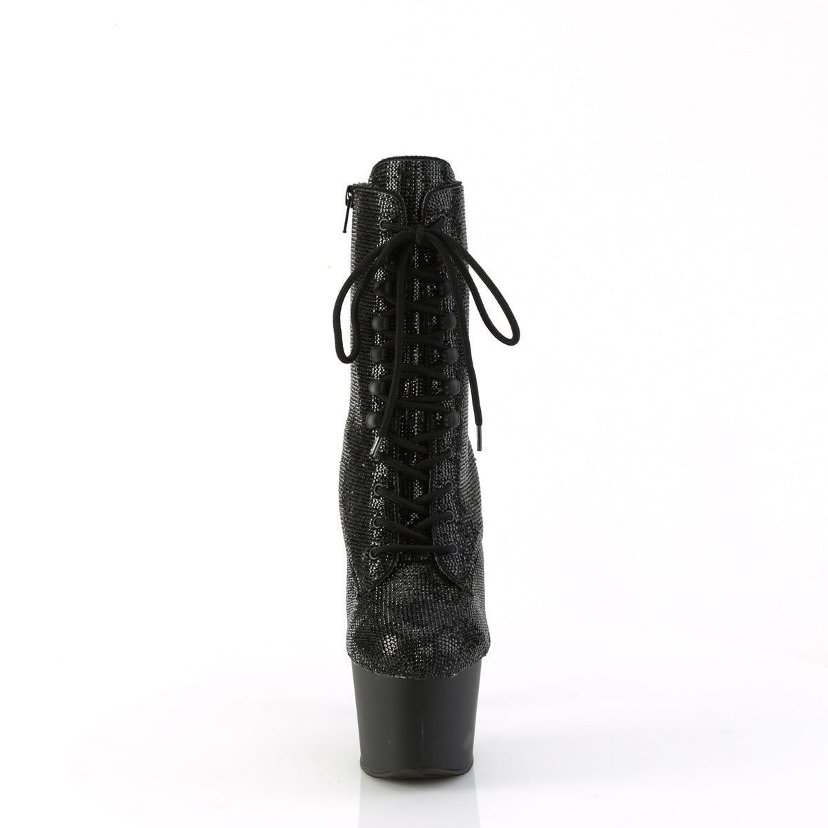 *7" Heel , 2 3/4" PF RS Embellished Ankle Boot, Side Zip (Pleaser ADO1020RS/BRS/M)