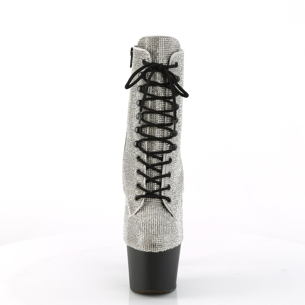 *7" Heel , 2 3/4" PF RS Embellished Ankle Boot, Side Zip (Pleaser ADO1020RS/BRS/M)