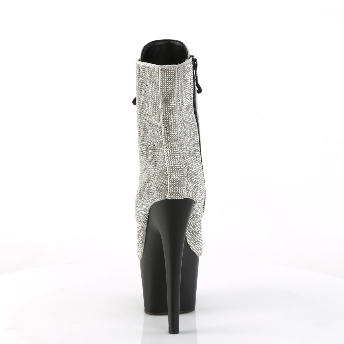 *7" Heel , 2 3/4" PF RS Embellished Ankle Boot, Side Zip (Pleaser ADO1020RS/BRS/M)