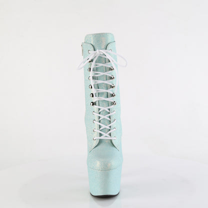 *7" Heel, 2 3/4" PF Lace-Up Front Ankle Boot, Side Zip (Pleaser ADO1020SDG/BBG)