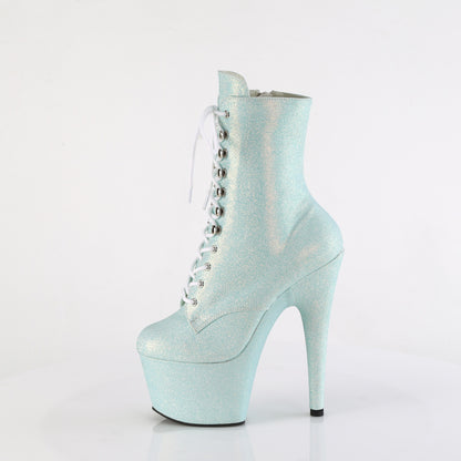*7" Heel, 2 3/4" PF Lace-Up Front Ankle Boot, Side Zip (Pleaser ADO1020SDG/BBG)