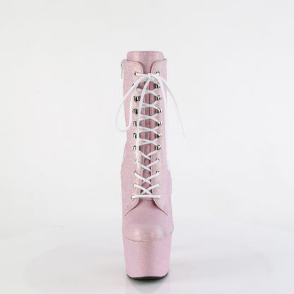 *7" Heel, 2 3/4" PF Lace-Up Front Ankle Boot, Side Zip (Pleaser ADO1020SDG/BBG)