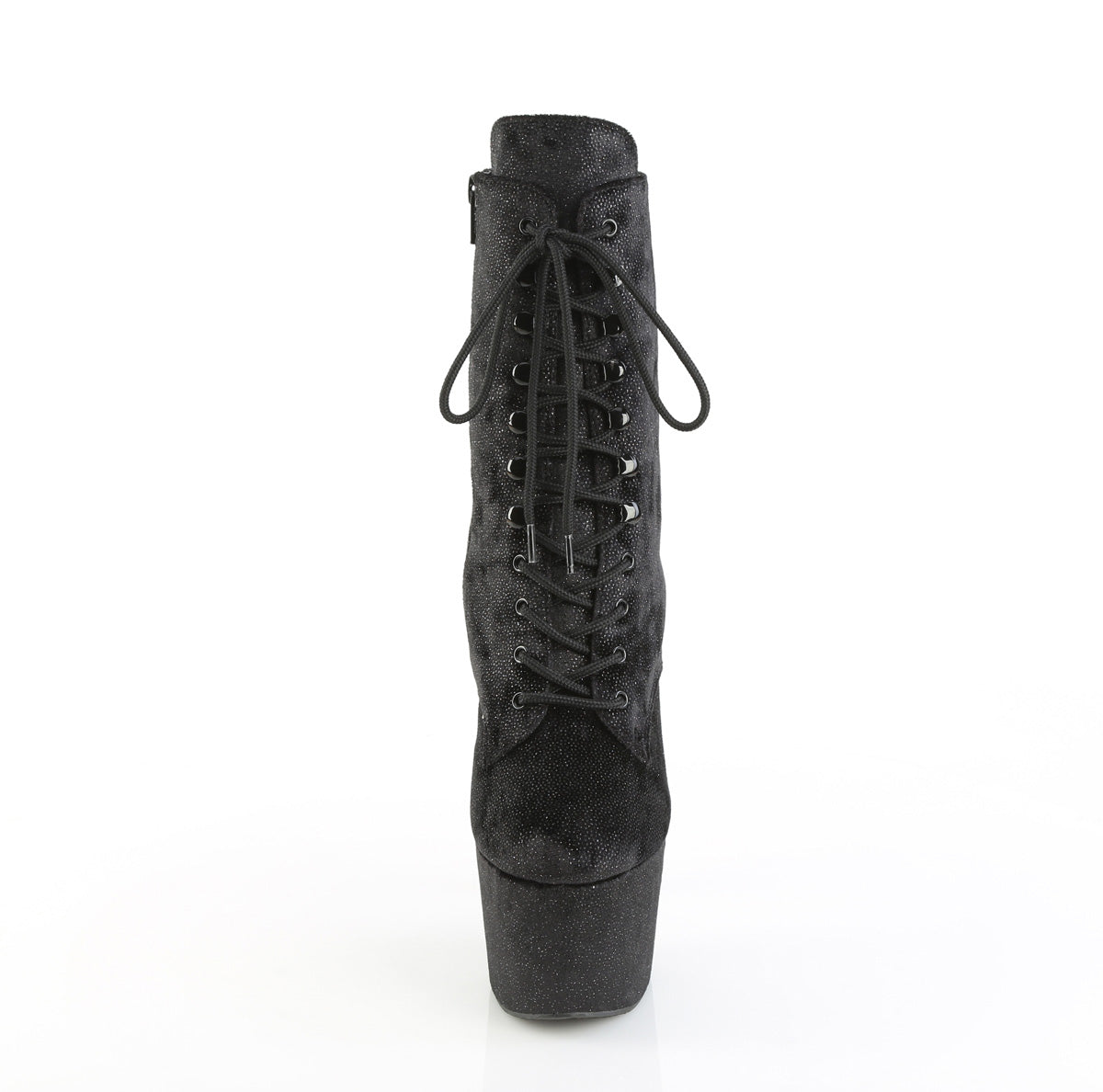 7" Heel, 2 3/4" PF Lace-Up Front Ankle Boot, Side Zip (Pleaser ADO1020WR/BFA/M)